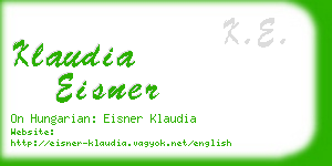 klaudia eisner business card